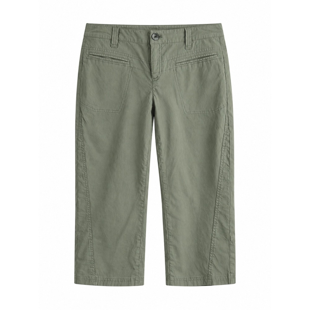 Athleta Women's Est Size 8 Olive Green Cropped Hiking Pants Stretch Utility